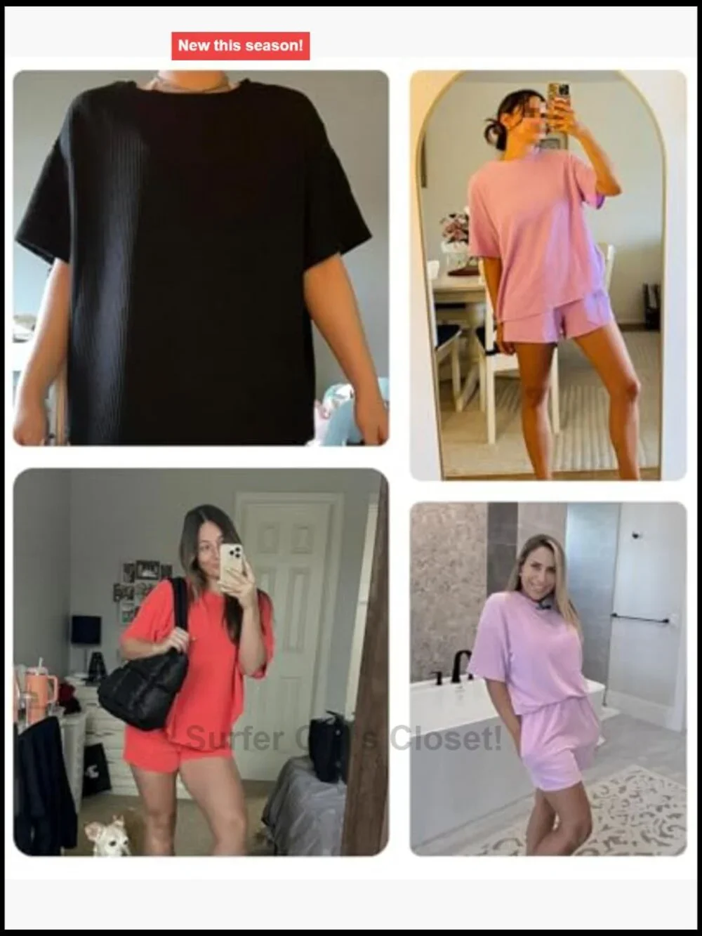 2 Piece Shorts Set Ribbed Knit Loose Short Sleeve Pocket Matching Lounge Sets